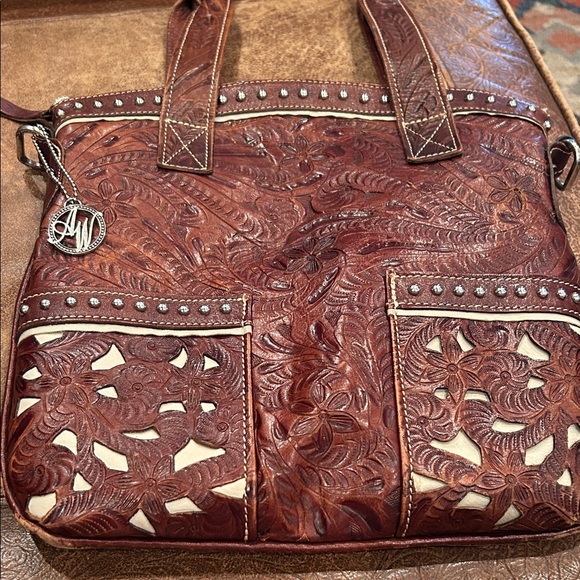 American West Brown and Cream Tote Bag - Picture 2 of 7